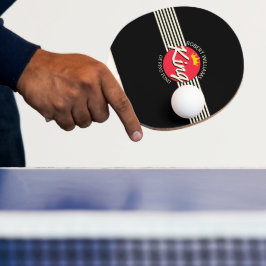 ピンパーソナライズされたポン赤い円のキングの名前 卓球ラケット