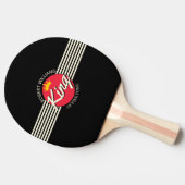 ピンパーソナライズされたポン赤い円のキングの名前 卓球ラケット (横)