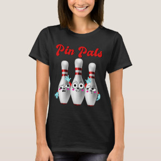 ピンパールかわいいボーリング男性へシャツの女性と子供 Tシャツ