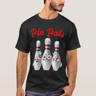 ピンパールかわいいボーリング男性へシャツの女性と子供 Tシャツ