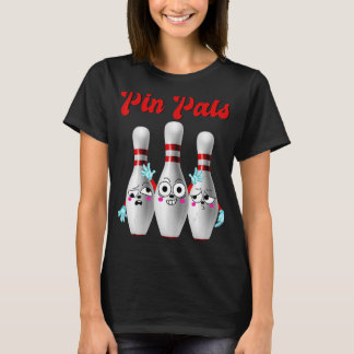 ピンパールかわいい男性へボーリングと子供 Tシャツ