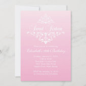 ピンファンシークSweet sixteen誕生パーティー 招待状 (正面)