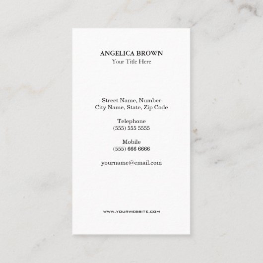 ピンフェイククグリッター&ブラックバタフライ 名刺 (裏面)