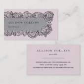 ピンフェミニンクの手で花を引く 名刺 (正面/裏面)