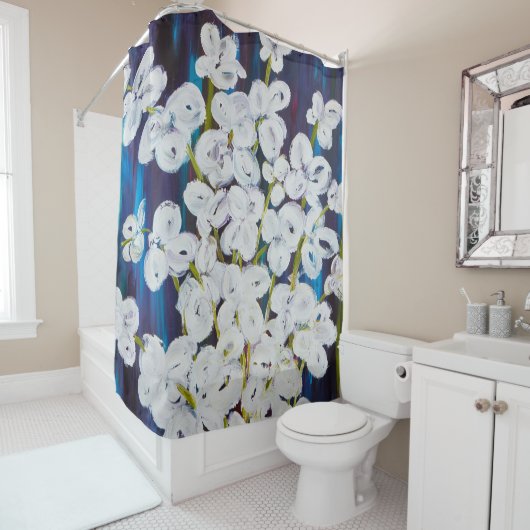 ピンプリペス抽象芸術蘭 シャワーカーテン (インサイチュ)