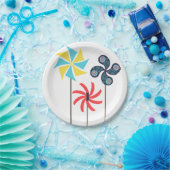 ピンホイーカラフルル紙プレート ペーパープレート (パーティー)