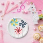 ピンホイーカラフルル紙プレート ペーパープレート (パーティー)