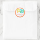 ピンホイールと水玉模様 ラウンドシール (バッグ)