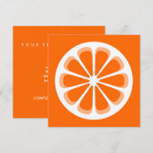 ピンホイールオレンジ 招待状 (正面/裏面)