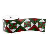 ピンホイールダイヤモンドクリスマスキルト グログランリボン (リール)