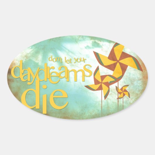 ピンホイールデイドリーム 楕円形シール (正面)