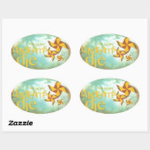 ピンホイールデイドリーム 楕円形シール (シート)