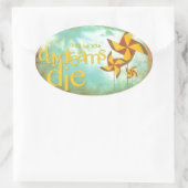 ピンホイールデイドリーム 楕円形シール (バッグ)