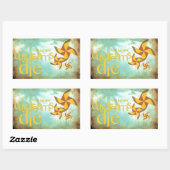 ピンホイールデイドリーム 長方形シール (シート)