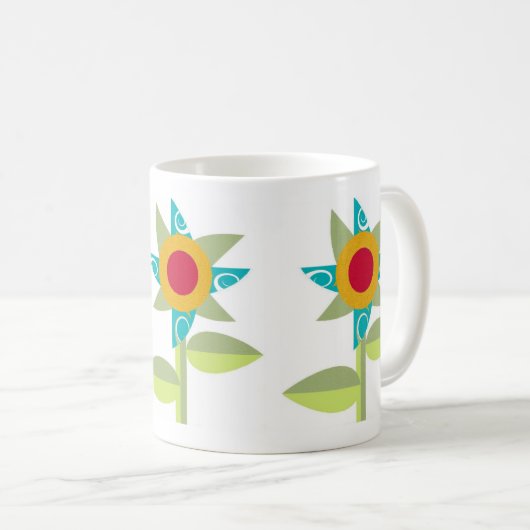 ピンホイールフラワーコーヒーマグ コーヒーマグカップ (正面右)