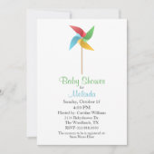 ピンホイールベビーシャワー招待状 招待状 (正面)