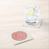 ピンホイールモザイクスカロップスクエア紙コースター ペーパーコースター (インサイチュ)