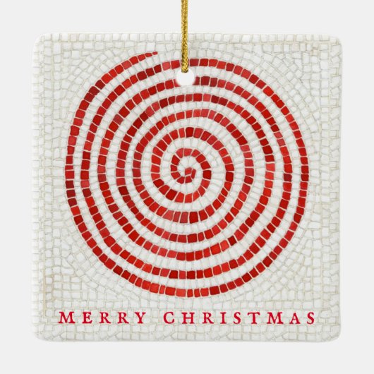 ピンホイールモザイクセラミックスクエアオーナメント+文字 セラミックオーナメント (裏面)