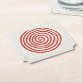 ピンホイールモザイクチケット紙コースター ペーパーコースター (アングル)