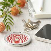 ピンホイールモザイクプレミアムラウンドキーチェーン キーホルダー (側面)