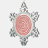 ピンホイールモザイクペーター雪片オーナメント スノーフレークピューターオーナメント (右)