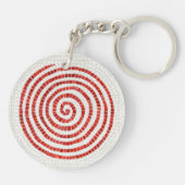 ピンホイールモザイクラウンドアクリルキーチェーン キーホルダー (裏面)