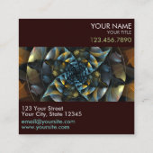 ピンホイール抽象芸術アートプロフェッショナル スクエア名刺 (裏面)