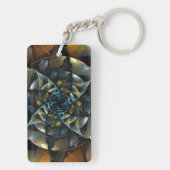 ピンホイール抽象芸術アート キーホルダー (裏面)