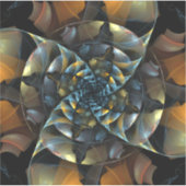 ピンホイール抽象芸術アート シール (正面)