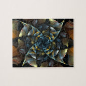 ピンホイール抽象芸術アート ジグソーパズル (横)