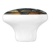 ピンホイール抽象芸術アート セラミックノブ (側面)