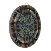 ピンホイール抽象芸術アート ダーツボード (正面左)
