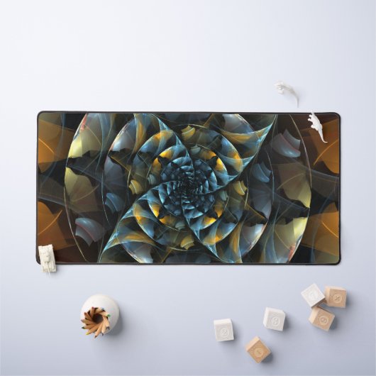 ピンホイール抽象芸術アート デスクマット (キッズテーブル)