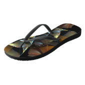 ピンホイール抽象芸術アート ビーチサンダル (アングル)