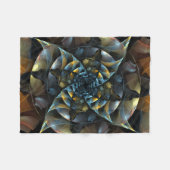 ピンホイール抽象芸術アート フリースブランケット (正面(横))