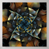 ピンホイール抽象芸術アート ポスター (正面)