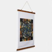 ピンホイール抽象芸術アート 吊り下げ型タペストリー (傾斜あり)