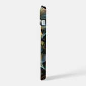 ピンホイール抽象芸術アート iPhone 15ケース (左側面)