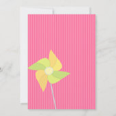 ピンホイール誕生日パーティー 招待状 (裏面)