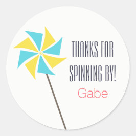 ピンホパーソナライズされたイール誕生日ラベル ラウンドシール