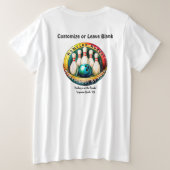 ピンボーイズウィメンズブラックレター プラスサイズTシャツ (デザイン裏面)