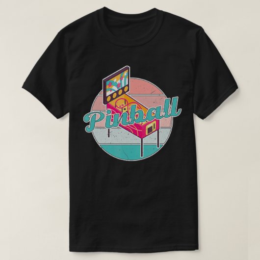ピンボールインサートコインゲーム遊のアーケード Tシャツ (デザイン正面)
