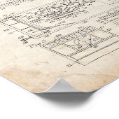 ピンボールゲーム特許 – 古い外観 ポスター (角)