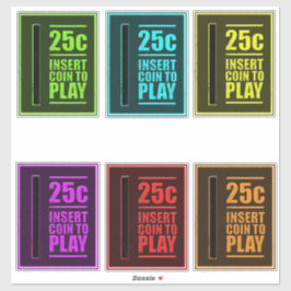 ピンボールコインスロットのステッカーパック シール