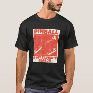 ピンボールシーズン アーケードゲームプレイヤーのユーモア Tシャツ