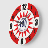 ピンボールプレーヤーのアクリル丸い壁時計#1 ラージ壁時計 (傾斜)