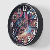 ピンボールプレーヤーの壁時計と木製フレーム#2 壁時計 (傾斜)