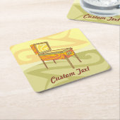 ピンボールマシンスクエア紙コースター スクエアペーパーコースター (アングル)