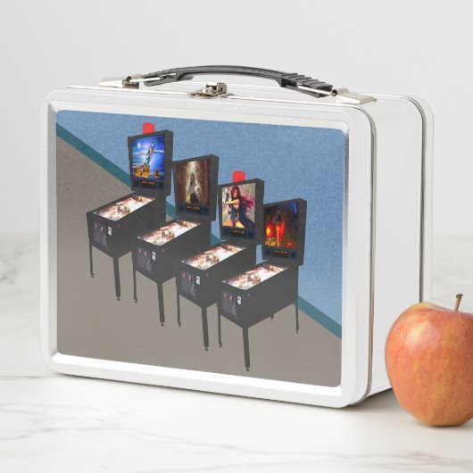 ピンボールマシン&イニシャル裏メタルランチボックス メタルランチボックス (インサイチュ)