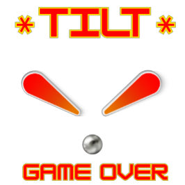 ピンボール上のティルトゲーム Tシャツ